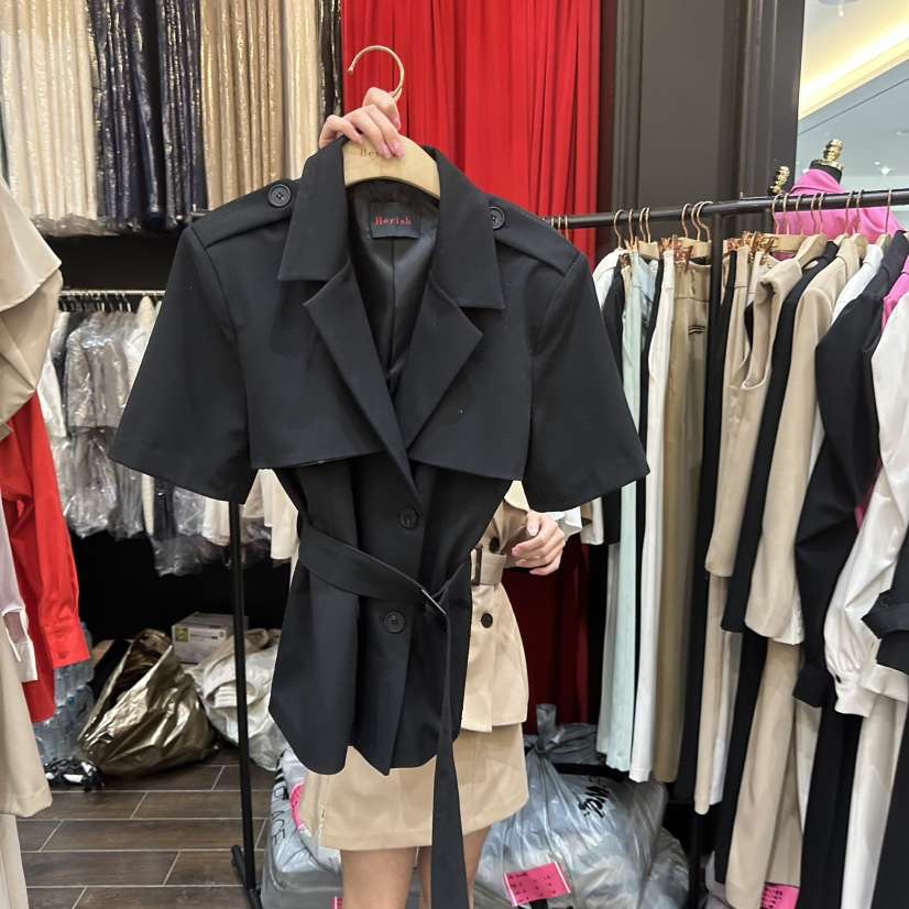 HERISH韓國東大門直郵女裝新款熱賣人氣26春夏夾克含腰帶Herish夾克