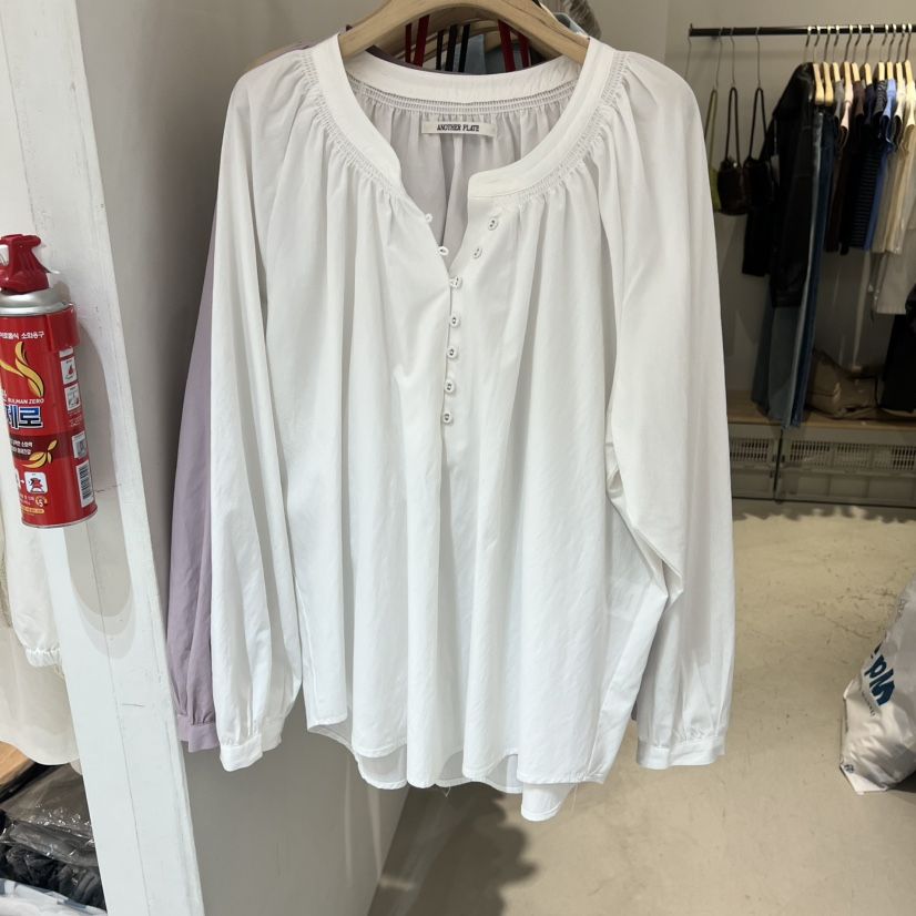 PLATE韓國直郵女士新品時尚26春夏職業推薦人氣襯衫蕾絲衫PLATE襯衫/蕾絲衫