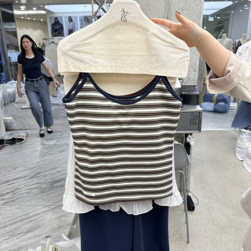 AMOEBA韓國東大門代購女裝新款職業時尚26春夏熱賣吊帶背心AMOEBA吊帶/背心