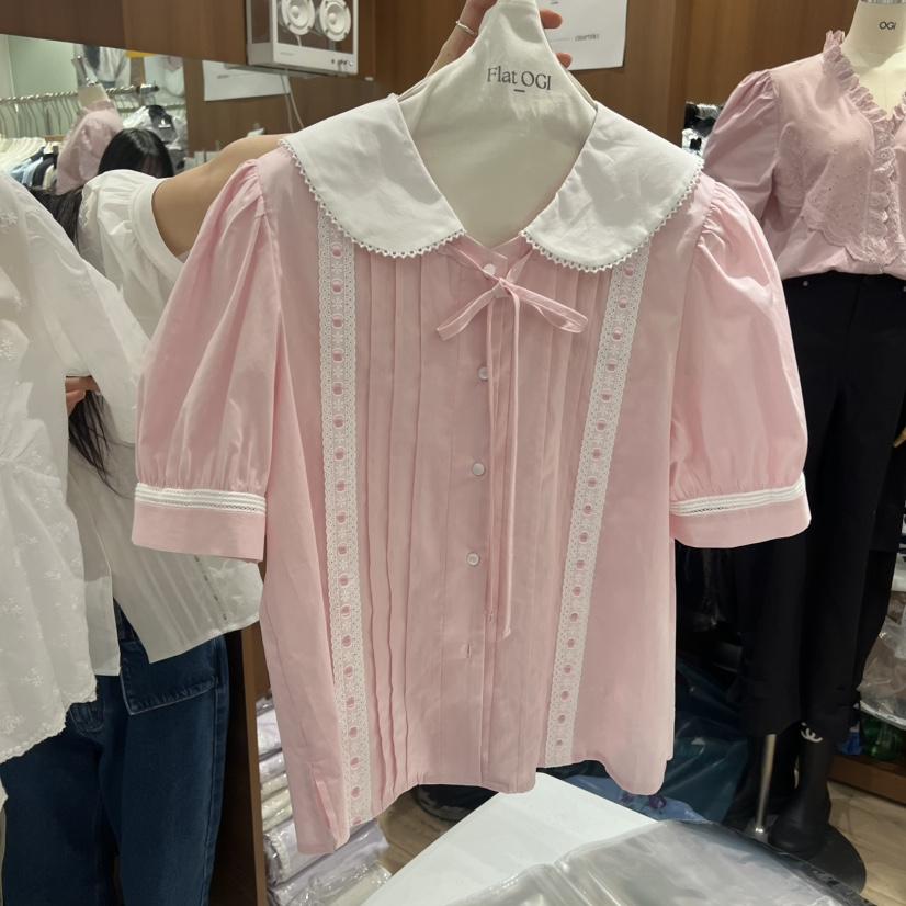 OGI韓國直郵實拍女裝新品職業休閑26春夏時尚人氣襯衫蕾絲衫FLat OGI襯衫/蕾絲衫