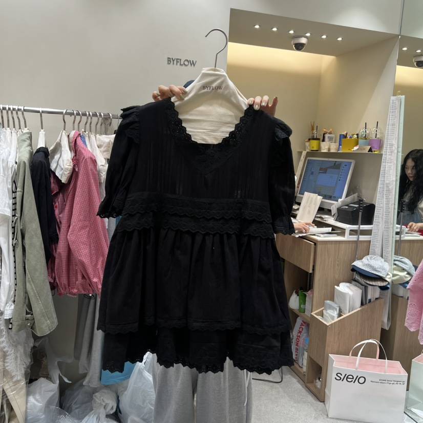 BY FLOW韓國代購女士新品26春夏推薦休閑職業襯衫蕾絲衫BY FLOW襯衫/蕾絲衫