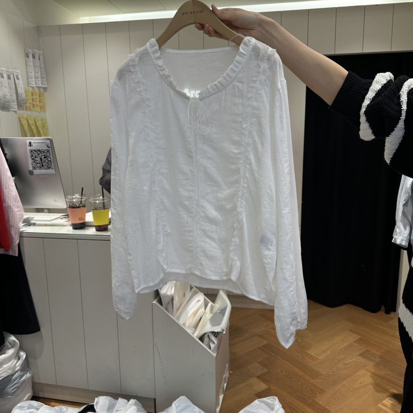 ARC韓國直郵實拍女裝新品人氣時尚休閑熱賣職業襯衫蕾絲衫ARC EN CIEL襯衫/蕾絲衫