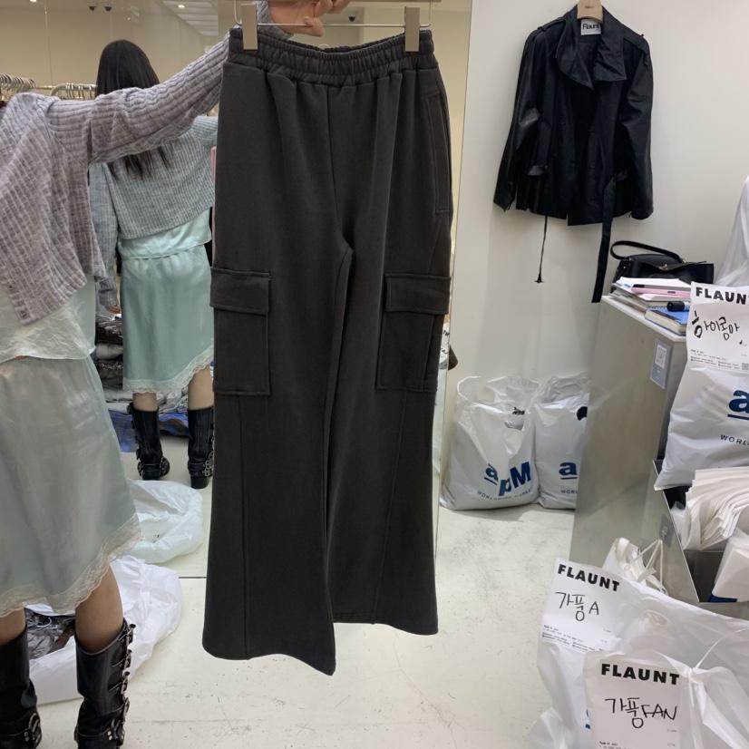 FLAUNT韓國代購女裝新款人氣時尚推薦熱賣26春夏休閑褲喇叭FLAUNT休閑褲