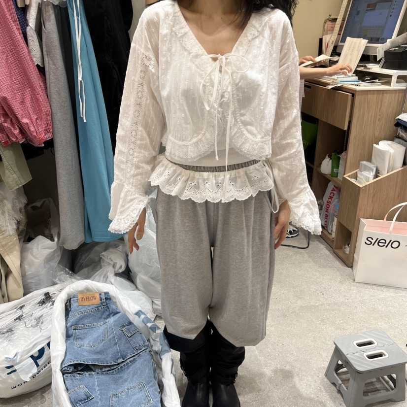 BY FLOW韓國直郵女裝新品職業時尚休閑襯衫蕾絲衫不含內搭BY FLOW襯衫/蕾絲衫