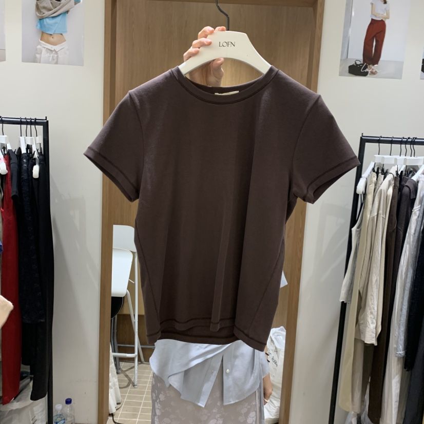 LOFN韓國東大門直郵女士新品職業推薦熱賣人氣時尚26春夏T恤LOFNT恤