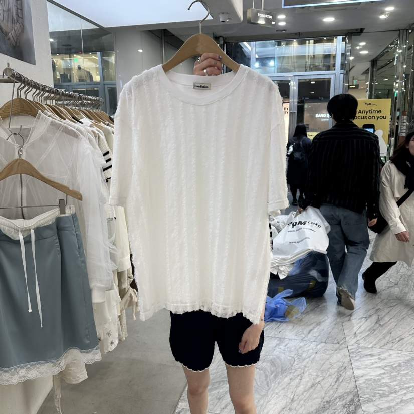 FOUNDATION韓國代購女裝新品26春夏時尚休閑人氣職業熱賣T恤FOUNDATIONT恤