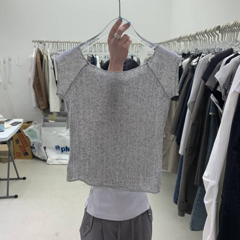 PADO韓國東大門直郵女裝新款休閑人氣職業26春夏時尚T恤露肩PADOT恤