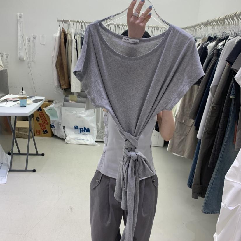 PADO韓國代購女裝新品時尚熱賣26春夏職業人氣推薦休閑T恤PADOT恤