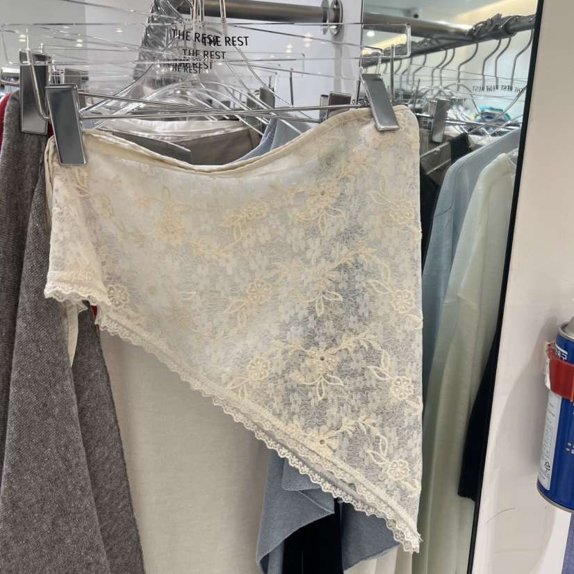 THE REST韓國東大門直郵女士新品26春夏圍巾披肩蕾絲圍巾THE REST/UNNOEUD圍巾/披肩