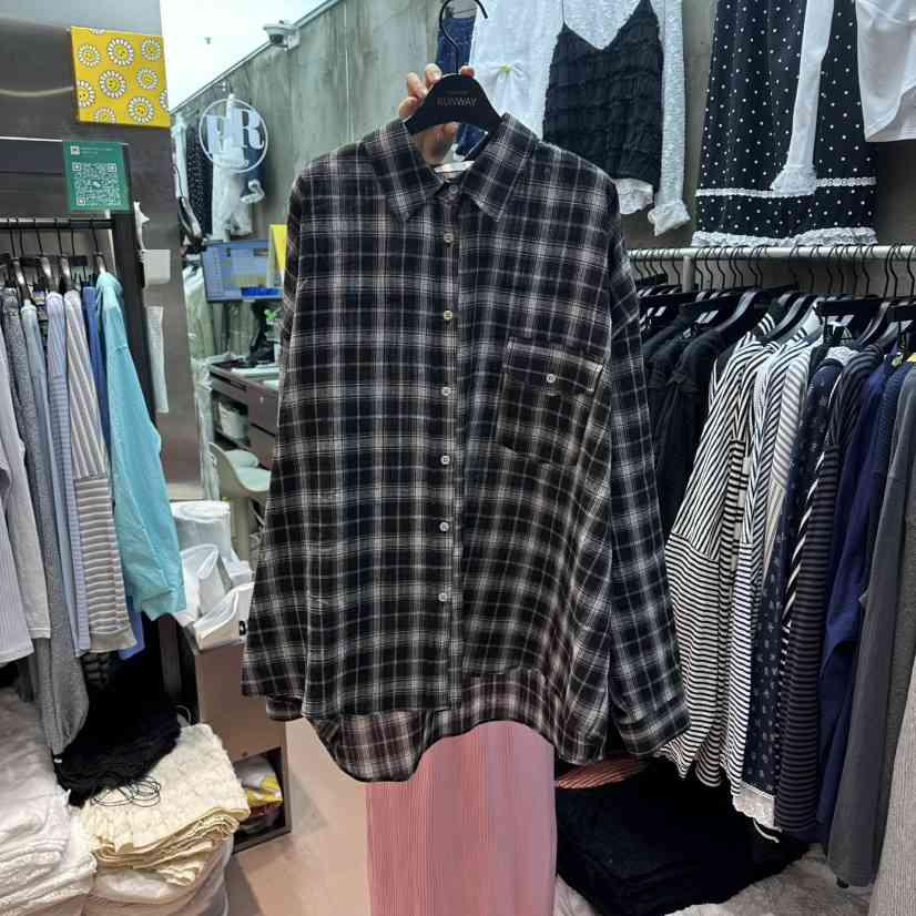 RUNWAY-런웨이韓國東大門代購女裝新品人氣襯衫蕾絲衫格子RUNWAY襯衫/蕾絲衫