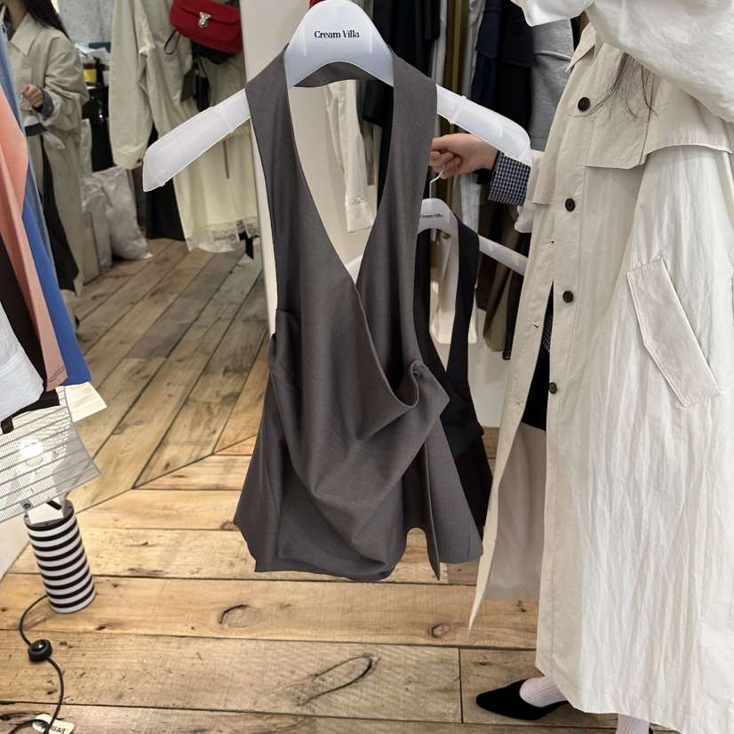 CREAM VILLA韓國直郵女裝新款休閑吊帶背心CREAMVILLA吊帶/背心