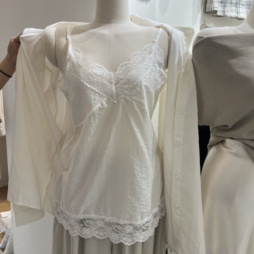 BY BOMI韓國代購女裝新品休閑人氣熱賣推薦吊帶背心蕾絲BY BOMI吊帶/背心