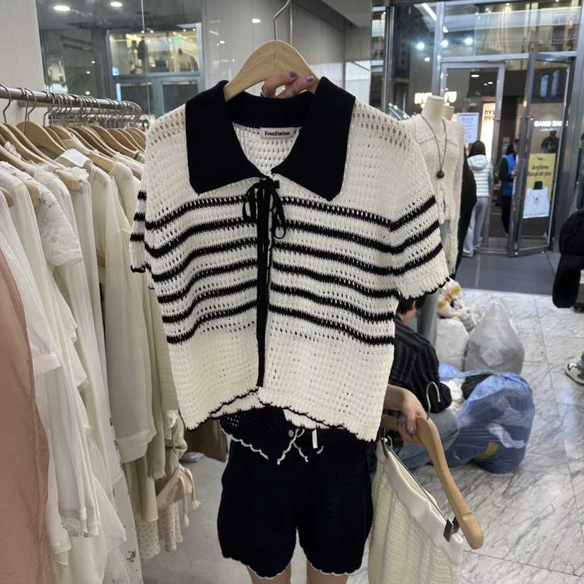 FOUNDATION韓國直郵實拍女士新品人氣26春夏休閑針織衫開衫FOUNDATION針織衫