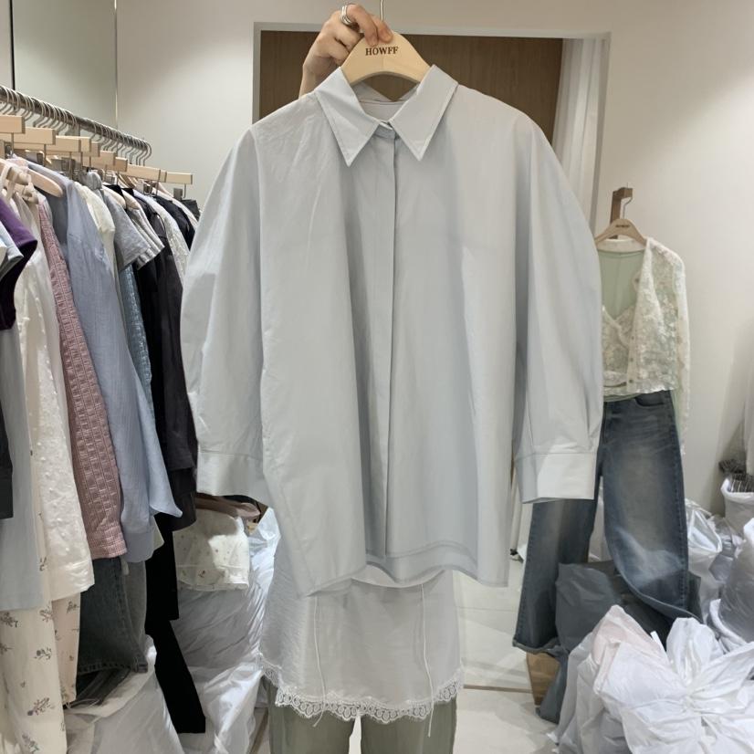 HOWFF韓國東大門直郵女士新款熱賣推薦時尚休閑襯衫蕾絲衫HOWFF襯衫/蕾絲衫