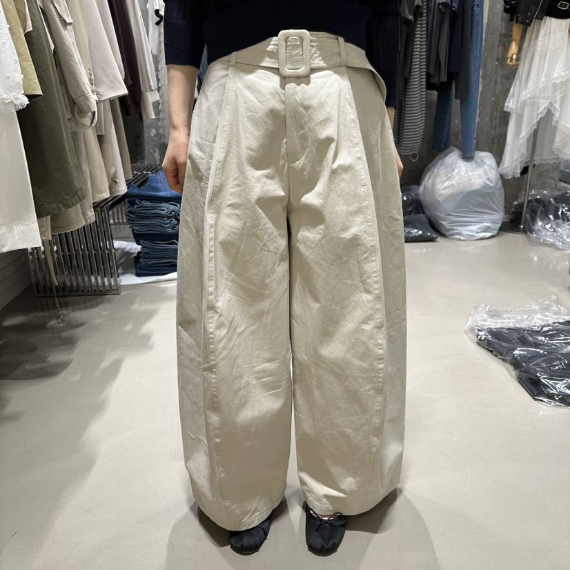 JUNI韓國直郵實拍女裝新品熱賣26春夏職業推薦休閑褲含腰帶my juni休閑褲