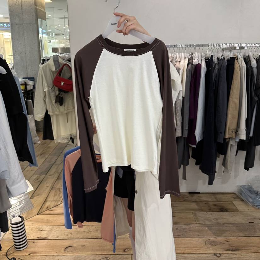 CREAM VILLA韓國代購女裝新品職業長袖T恤CREAMVILLA長袖T恤