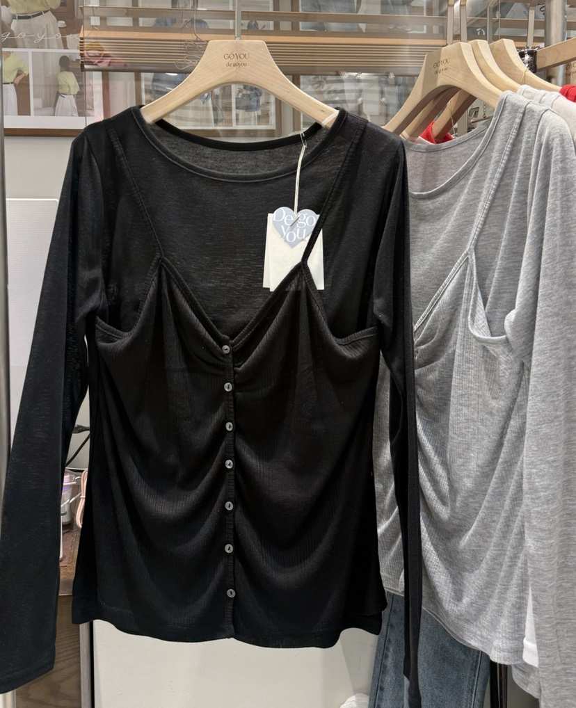 DE GO YOU東大門直郵女士新品人氣時尚熱賣職業長袖T恤DE GO YOU長袖T恤