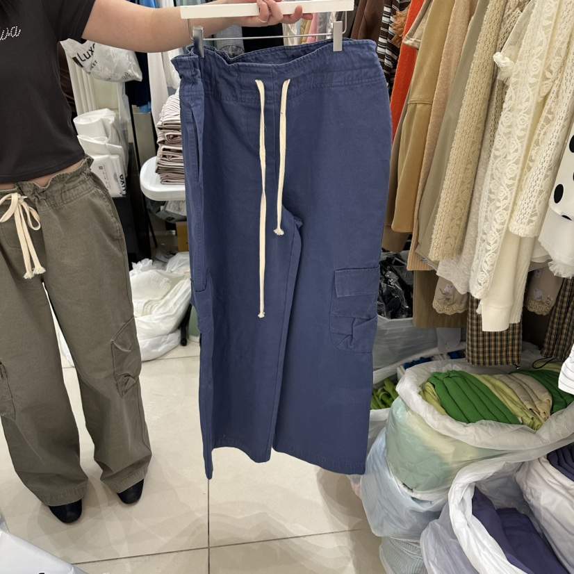 EGG IS韓國東大門直郵女裝新款26春夏熱賣時尚休閑褲工裝褲EGG IS休閑褲