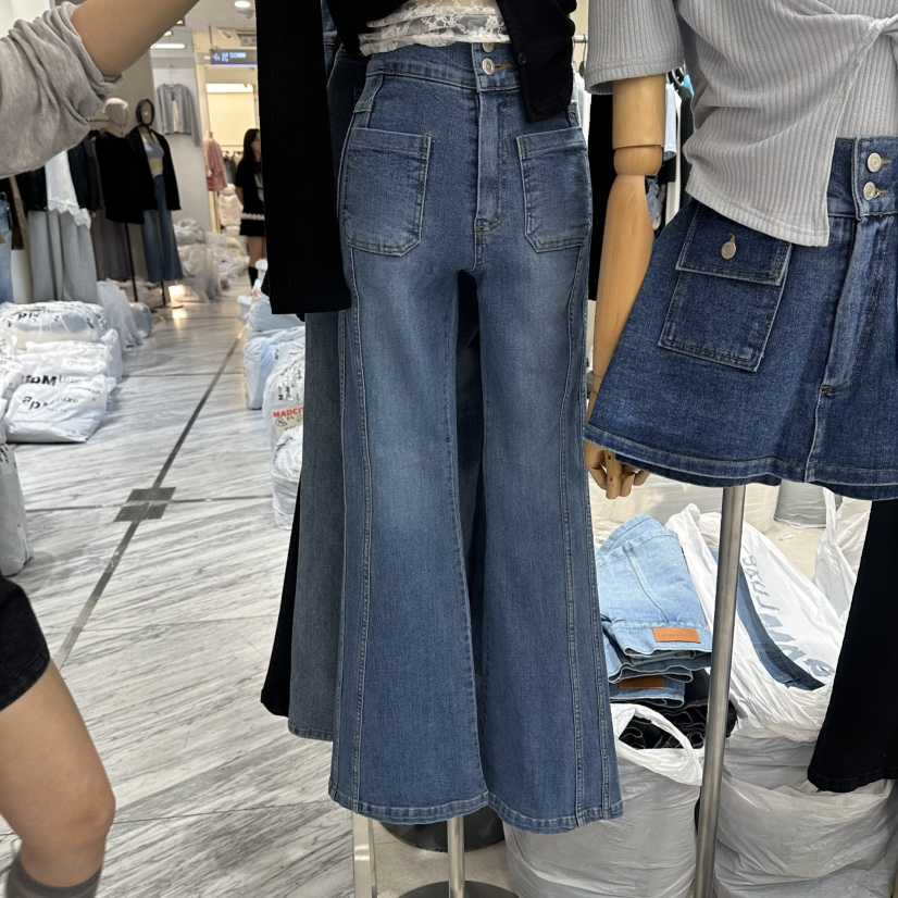 MONOPOLY韓國東大門代購女裝新品人氣26春夏職業休閑牛仔褲MONO_POLY牛仔褲