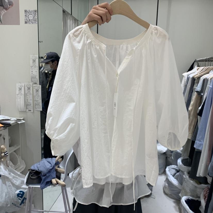 YUNBAL韓國直郵實拍女士新品職業推薦熱賣26春夏襯衫蕾絲衫YUNBAL襯衫/蕾絲衫