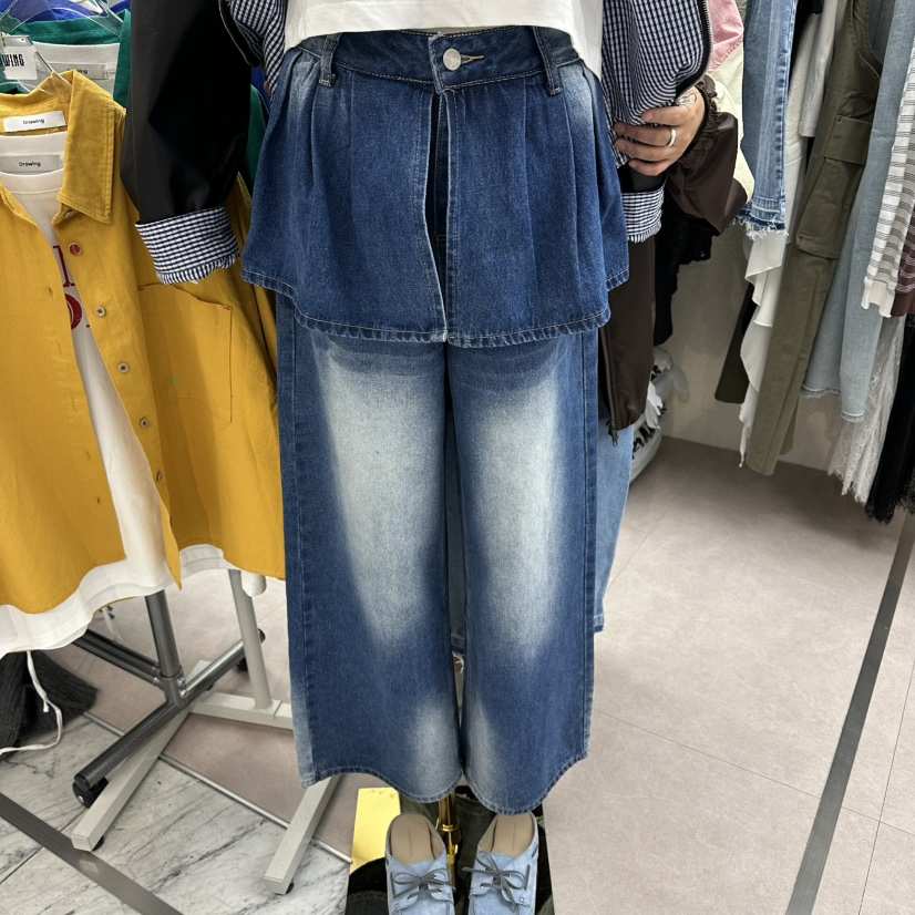 DRAWING韓國直郵實拍女裝新款26春夏休閑推薦職業熱賣牛仔褲DRAWING牛仔褲