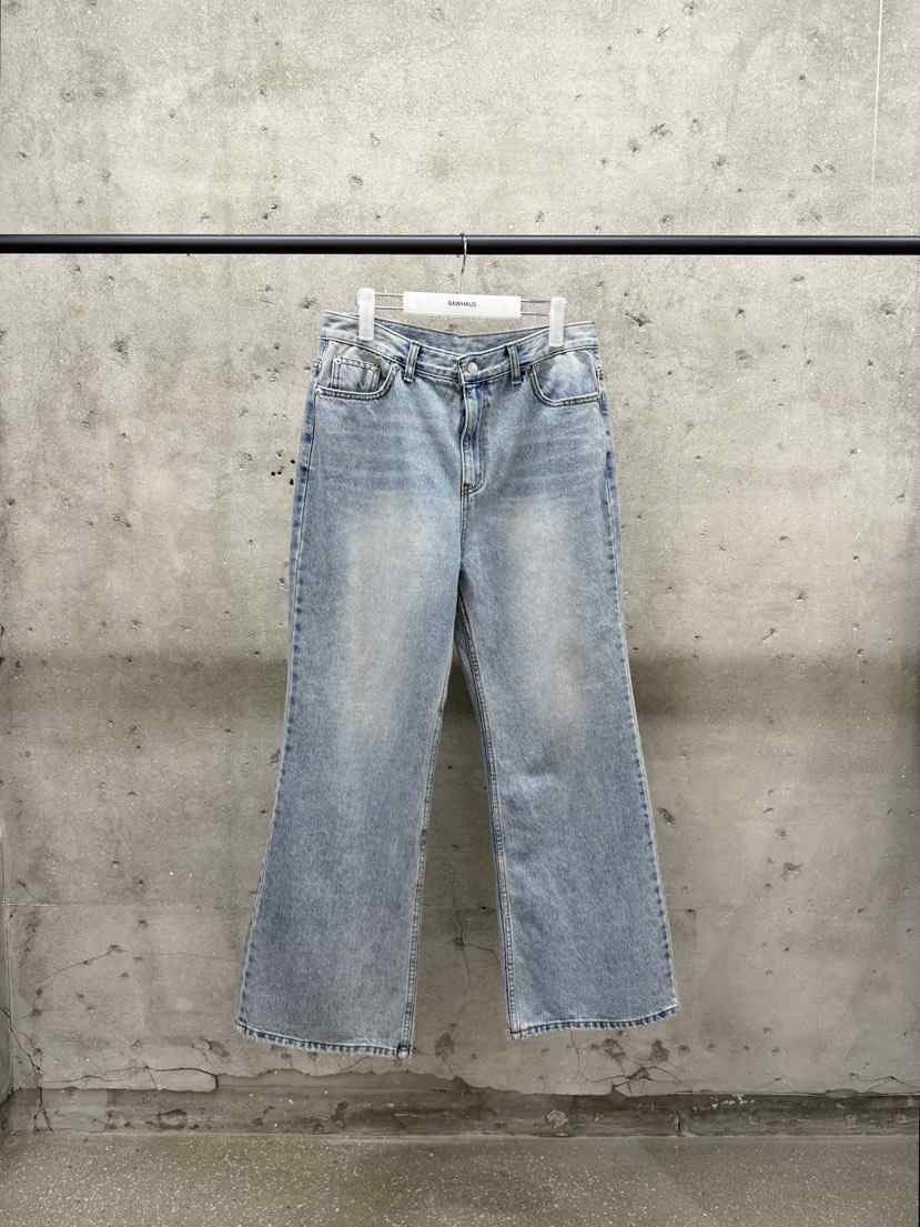 EST韓國東大門代購女士新款休閑26春夏職業熱賣牛仔褲喇叭EST/RAWHAUS牛仔褲