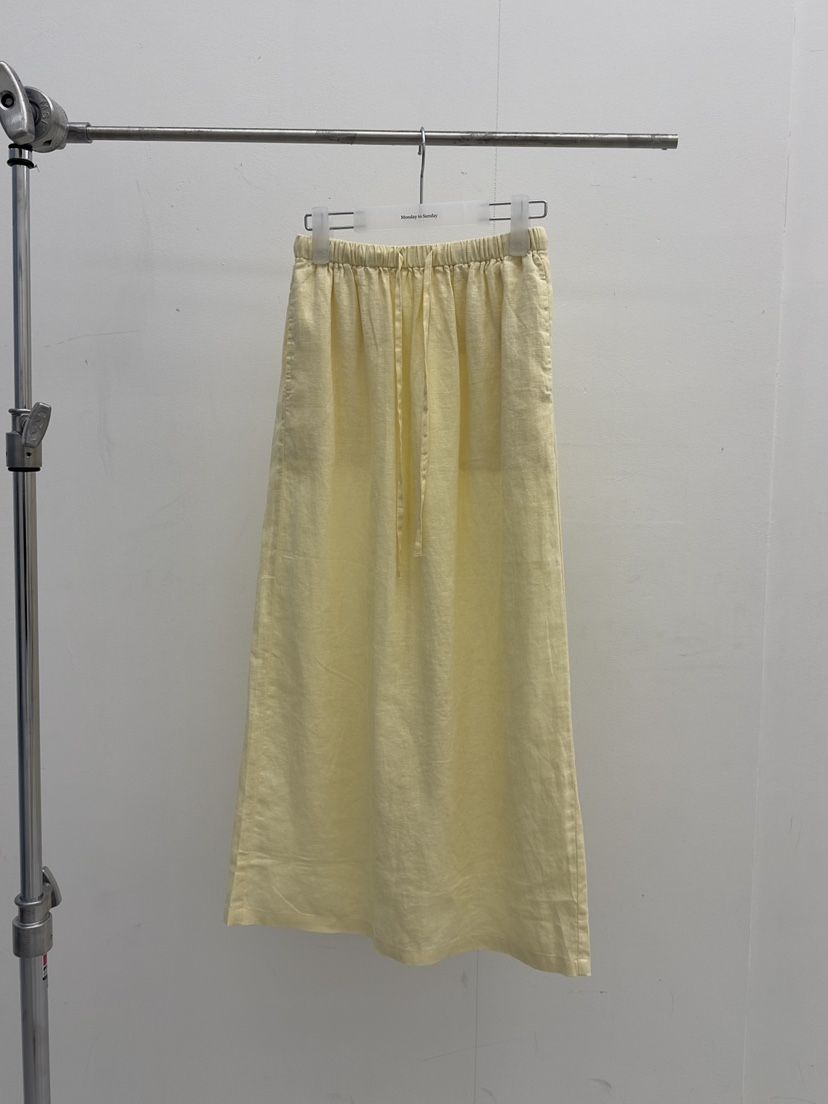 MONDAY TO SUNDAY韓國直郵實拍女士新款時尚長裙亞麻布MONDAY TO SUNDAY長裙