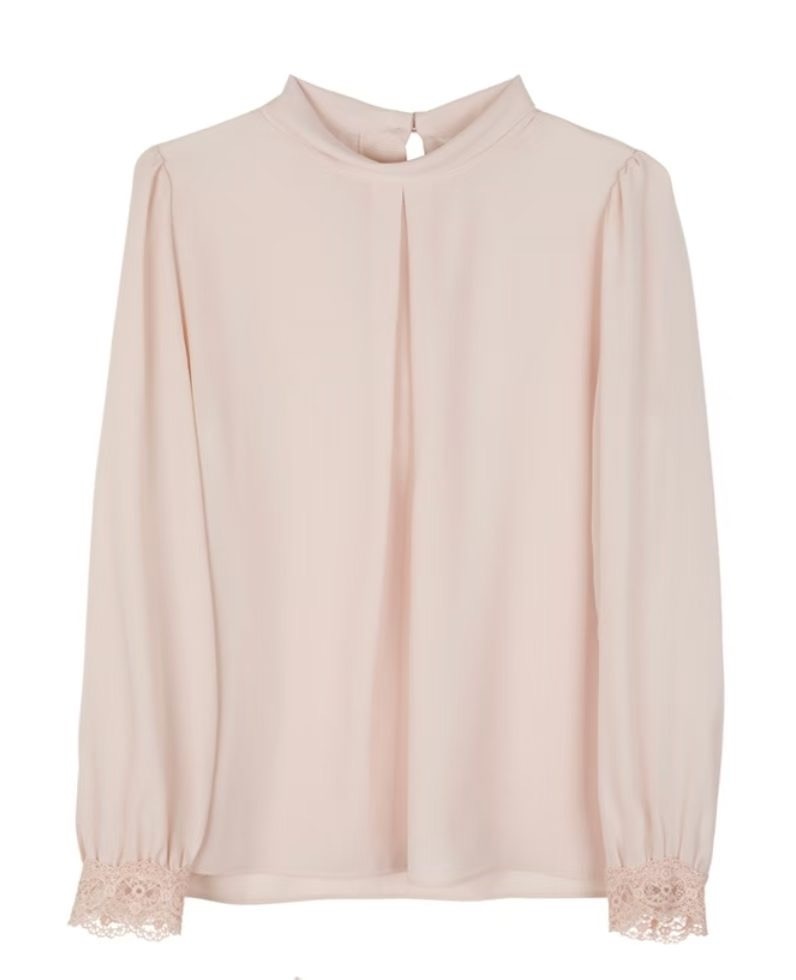 GUNNY GIRLS-거니걸스-T東大門直郵女士新款時尚襯衫蕾絲衫蕾絲褶裥GUNNY GIRLS襯衫/蕾絲衫