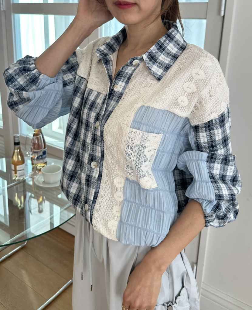 CLASSY-O韓國直郵女士新品時尚26春夏休閑真品襯衫蕾絲衫CLASSY-O襯衫/蕾絲衫