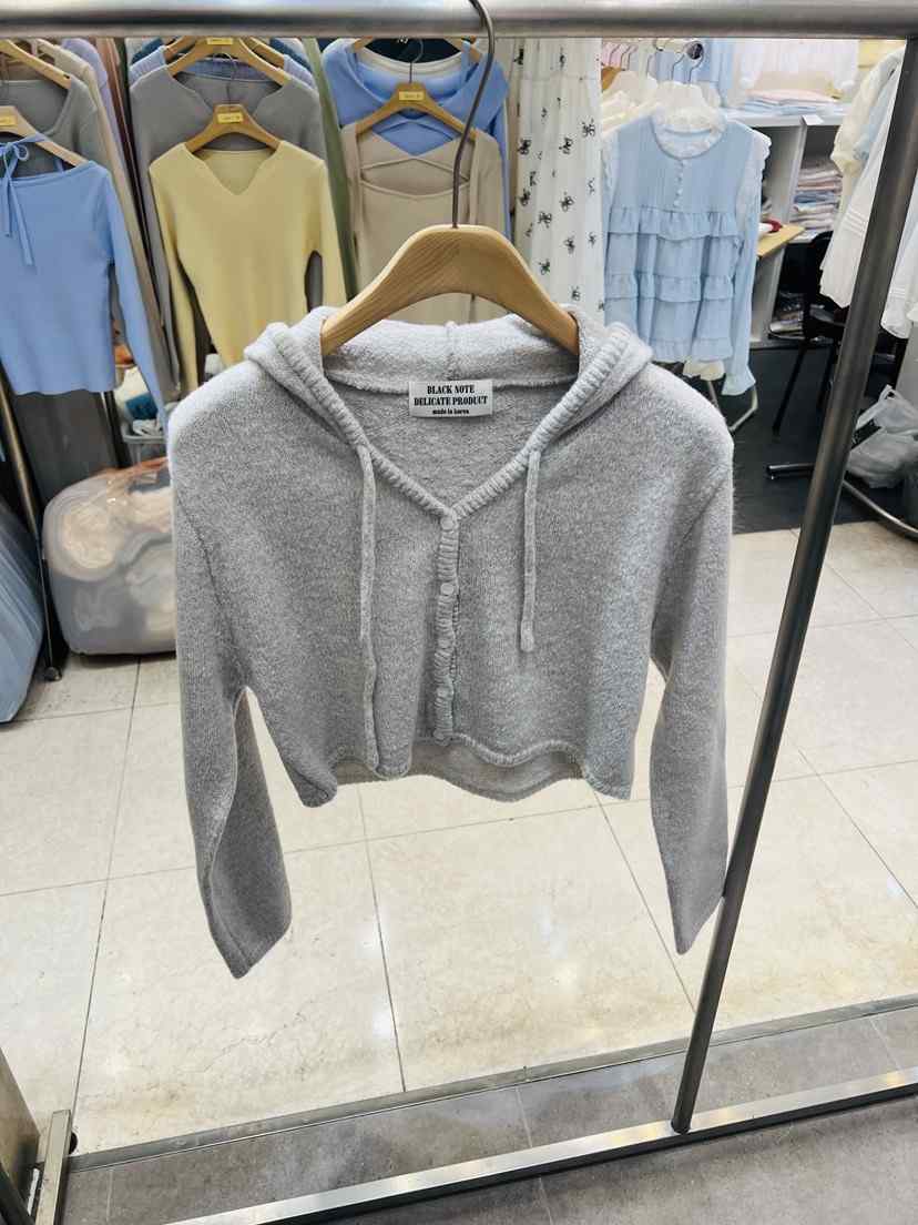 BLACK NOTE韓國直郵女士新款26春夏職業熱賣人氣針織衫兜帽BLACK NOTE針織衫