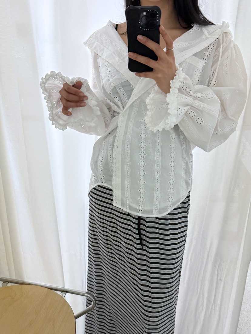 AB韓國東大門直郵女裝新品熱賣推薦襯衫蕾絲衫連帽衫純棉AB襯衫/蕾絲衫