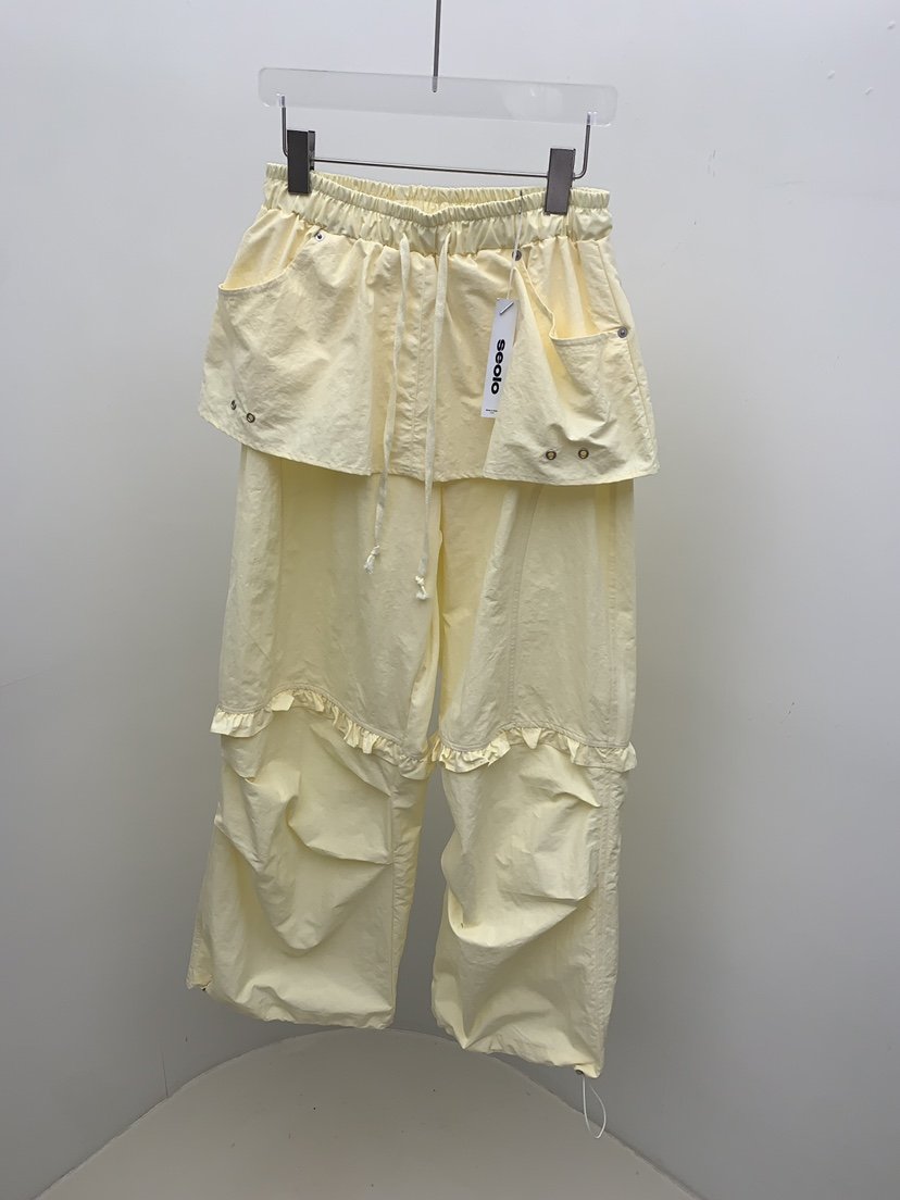 SEOLO韓國東大門代購女裝新款推薦26春夏職業時尚休閑褲尼龍Seolo seoul休閑褲