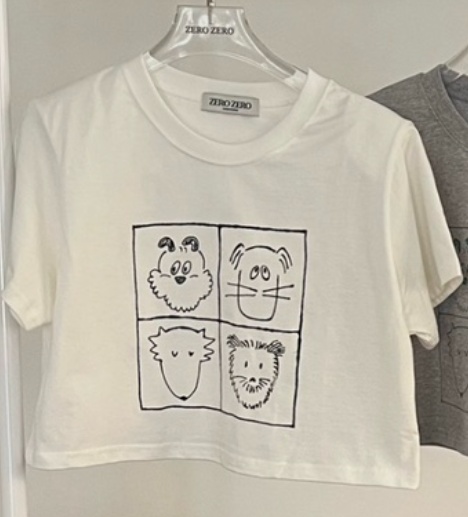ZEROZERO韓國東大門代購女裝新品熱賣職業人氣休閑T恤短款ZEROZEROT恤