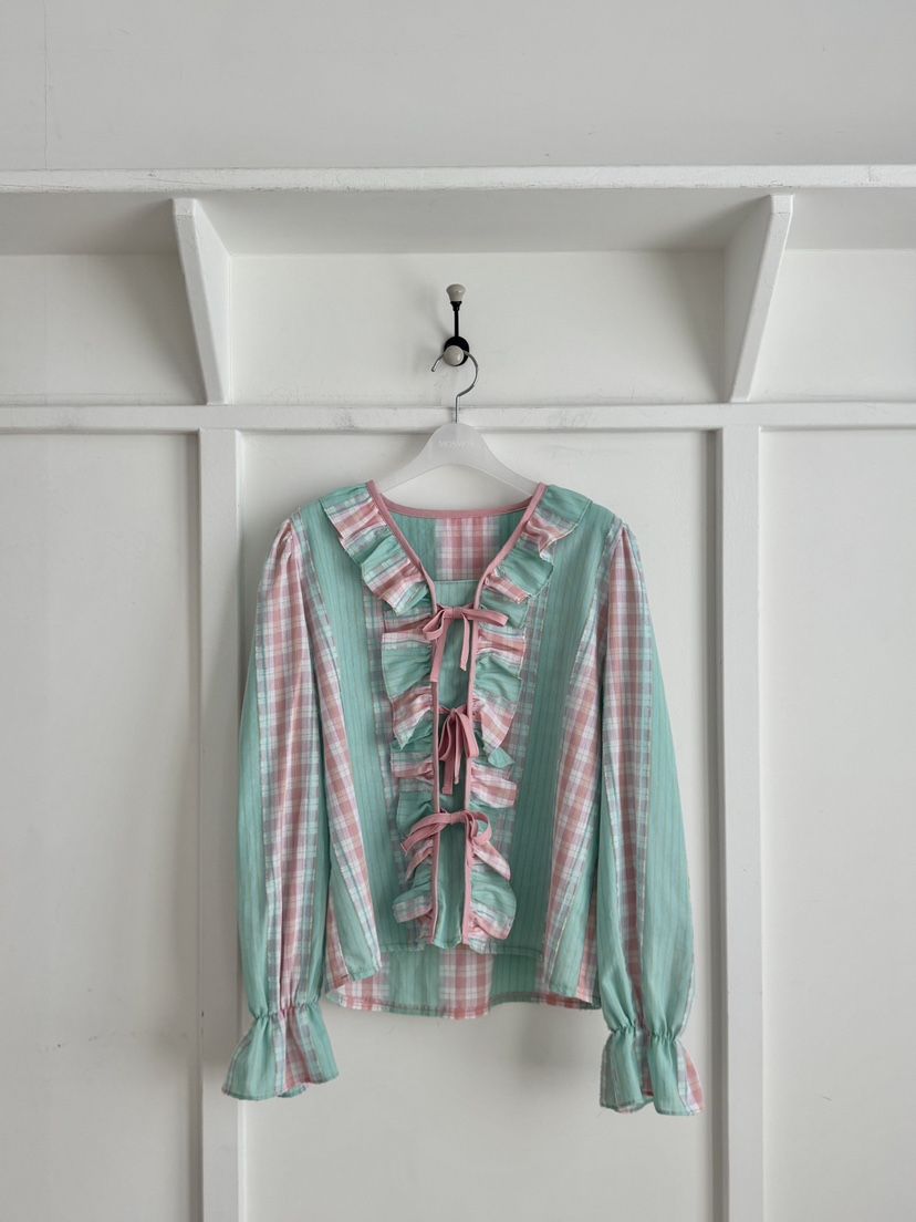 MOSMOS韓國直郵實拍女士新品職業人氣休閑推薦襯衫蕾絲衫MOSMOS襯衫/蕾絲衫