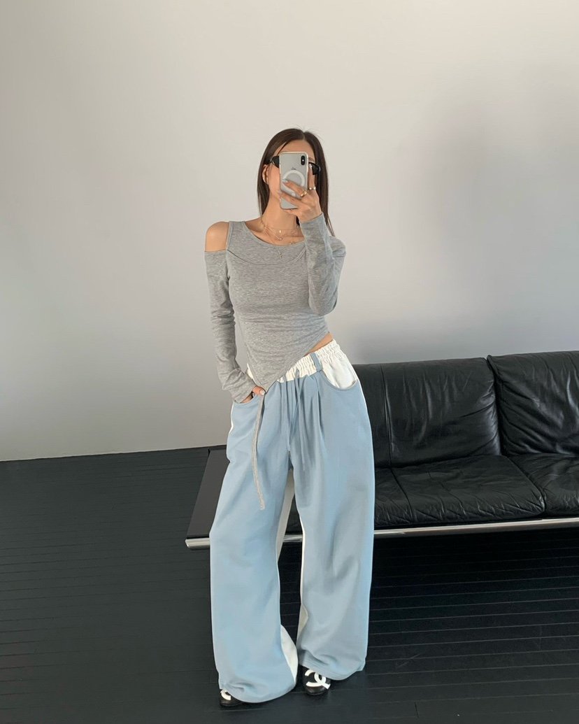 REVE CITE-L韓國東大門代購女士新款人氣休閑時尚長袖T恤REVE CITE-L長袖T恤