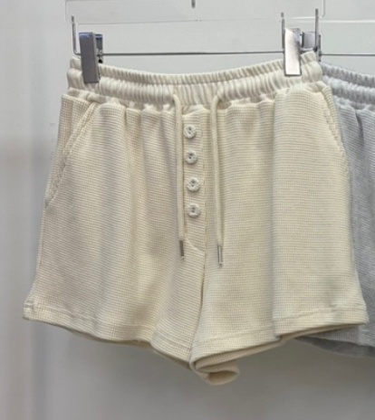 REVE CITE-L韓國代購女士新品推薦休閑26春夏短褲華夫格紐扣REVE CITE-L短褲