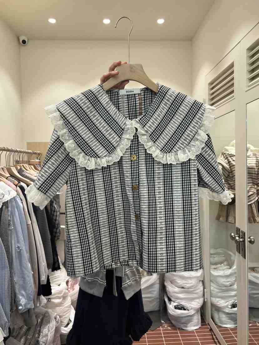 BE&amp;BE韓國直郵實拍女士新款休閑推薦人氣襯衫蕾絲衫BE&be襯衫/蕾絲衫