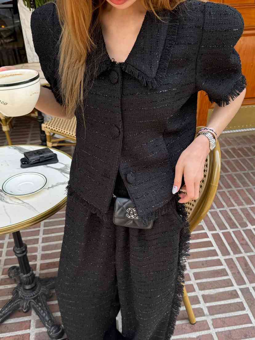 ZEROZERO韓國直郵實拍女士新品人氣時尚26春夏夾克粗花呢流蘇ZEROZERO夾克