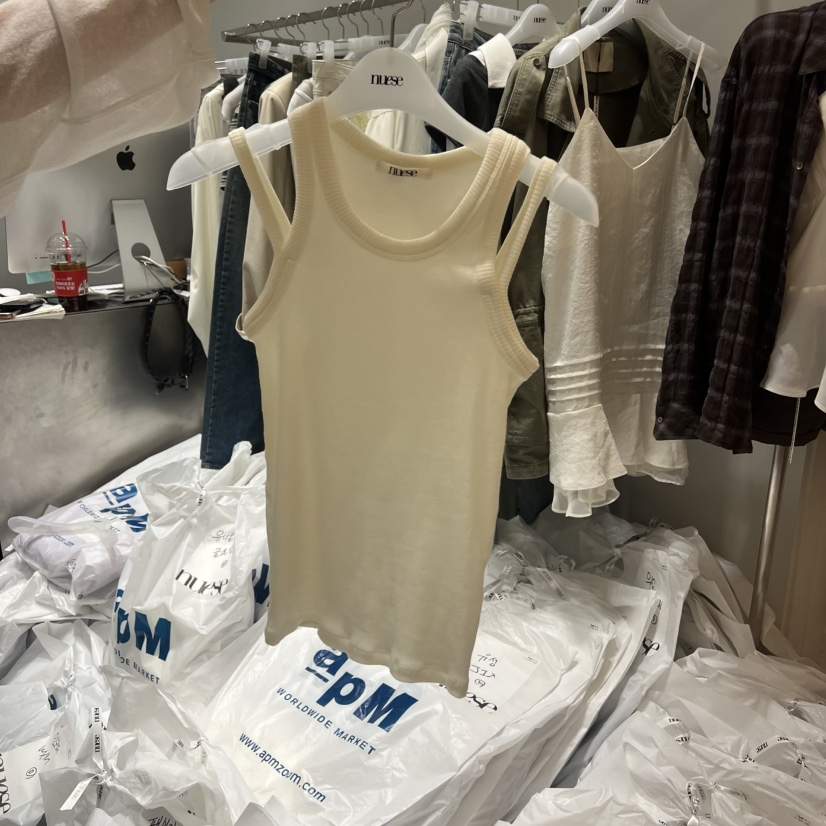 NUESE韓國東大門代購女裝新款熱賣26春夏職業人氣吊帶背心NUESE吊帶/背心