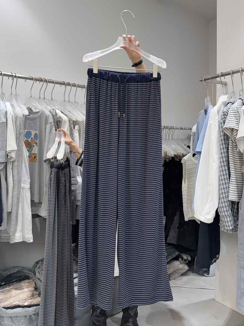 LOOKK/MIMME韓國東大門直郵女裝新品人氣時尚休閑褲條紋LOOKK/MIMME休閑褲