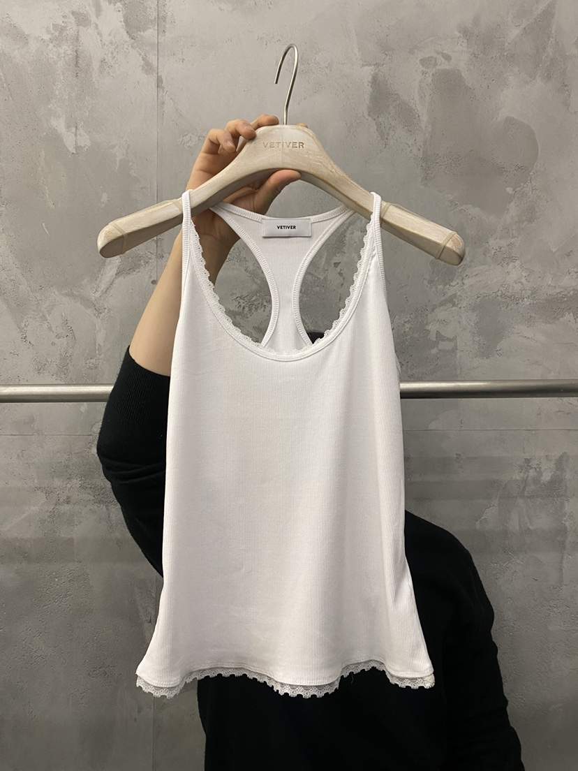 THE VETIVER-A韓國代購女裝新品熱賣人氣時尚吊帶背心蕾絲VETIVER吊帶/背心