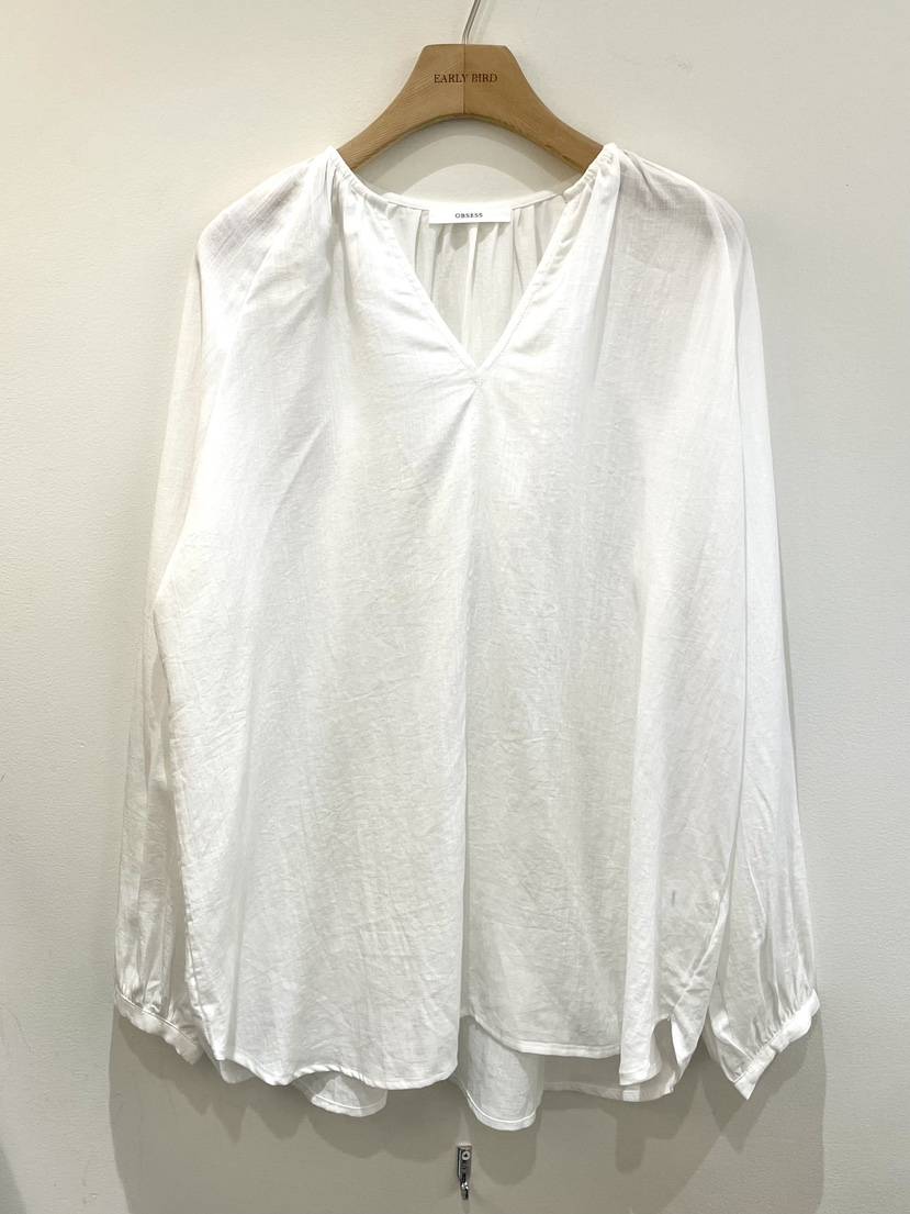 OBSESS韓國直郵女裝新款熱賣26春夏休閑職業襯衫蕾絲衫亞麻OBSESS/EARLY BIRD襯衫/蕾絲衫
