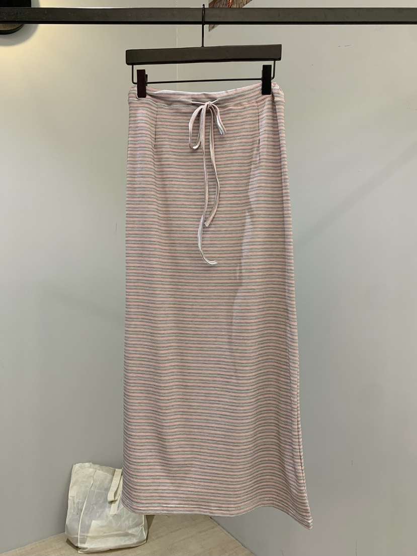 SOFTNESS韓國直郵女士新款休閑職業人氣時尚推薦長裙條紋Softness/Cosmic長裙