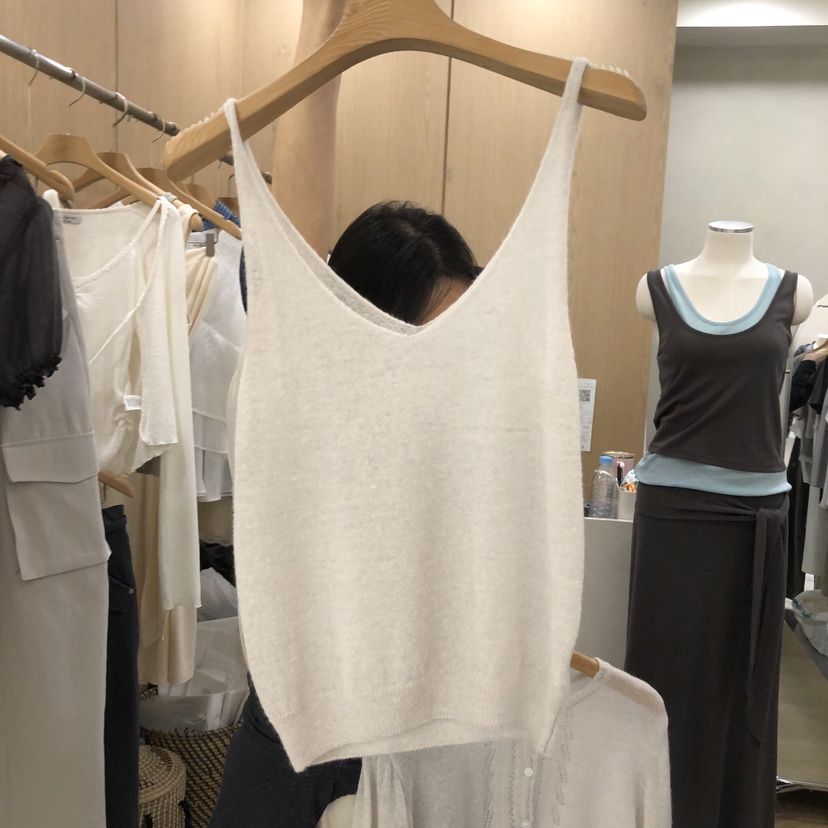 VILLABUTTON韓國代購女裝新款推薦職業26春夏吊帶背心雙層VILLABUTTON吊帶/背心