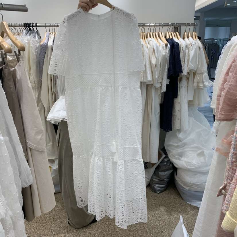 A韓國直郵實拍女裝新款26春夏休閑推薦熱賣職業連衣裙含腰繩A STORE連衣裙