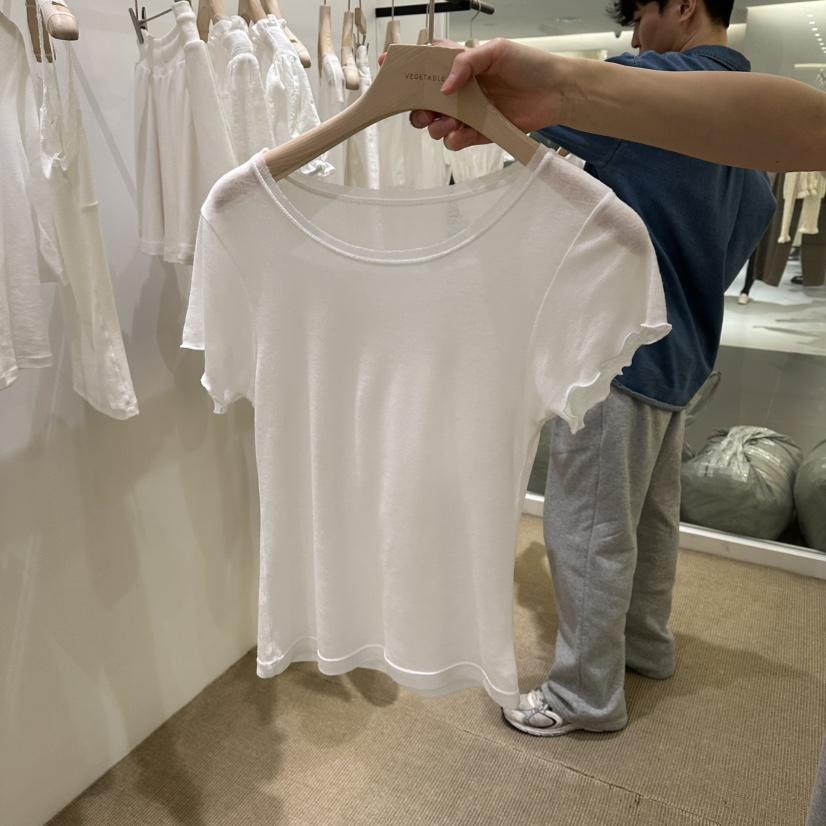 VEGETABLE韓國直郵實拍女士新品26春夏人氣職業休閑推薦T恤VEGETABLET恤