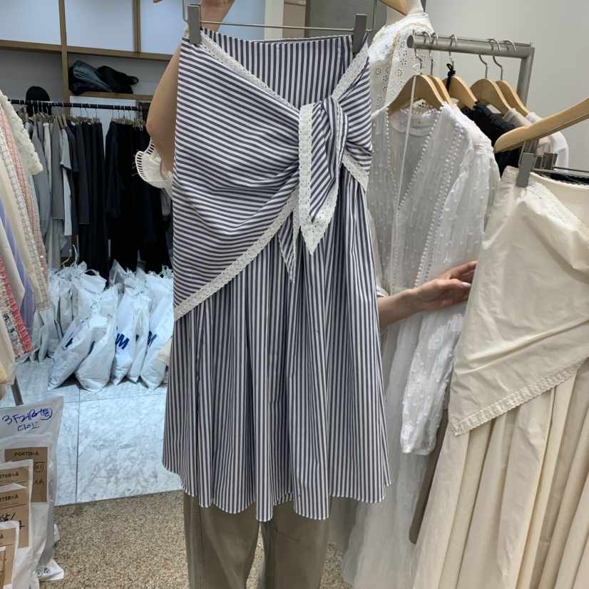 A韓國東大門代購女士新款人氣26春夏休閑半身裙中短裙含圍巾A STORE半身裙/中短裙