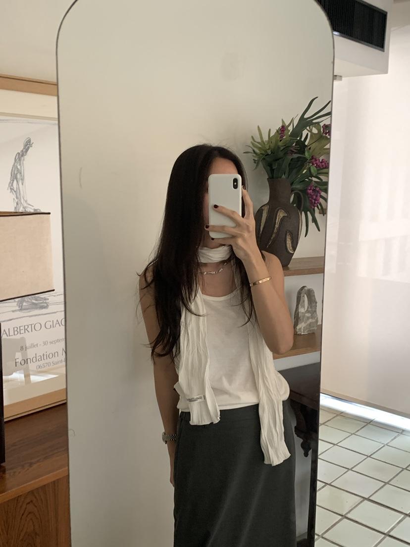 UNDERSON韓國直郵實拍女裝新款休閑26春夏圍巾披肩褶皺圍巾UNDERSON圍巾/披肩