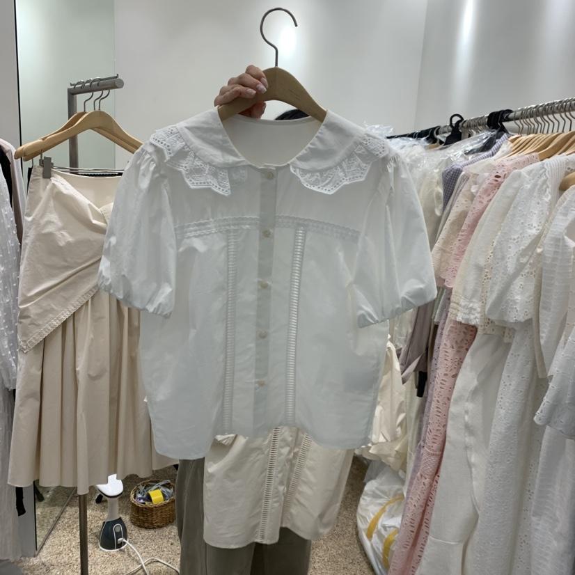 A韓國代購女士新品熱賣職業26春夏推薦時尚休閑襯衫蕾絲衫A STORE襯衫/蕾絲衫