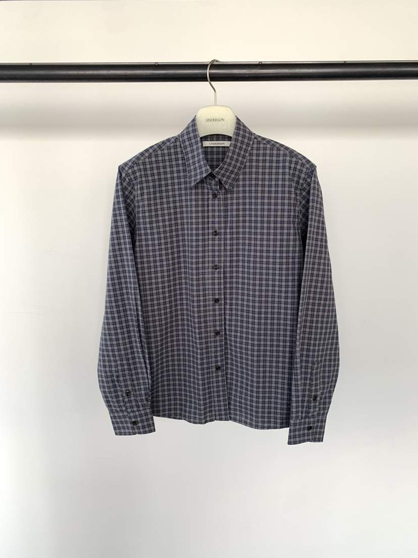 UNDERSON韓國直郵實拍女士新款熱賣時尚人氣襯衫蕾絲衫格紋UNDERSON襯衫/蕾絲衫